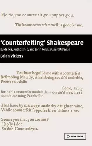 'Counterfeiting' Shakespeare cover