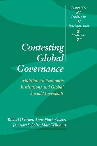 Contesting Global Governance cover