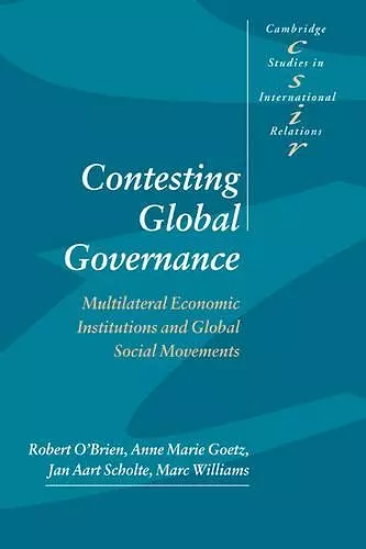 Contesting Global Governance cover