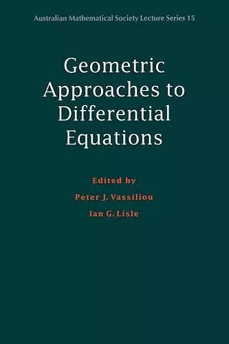 Geometric Approaches to Differential Equations cover