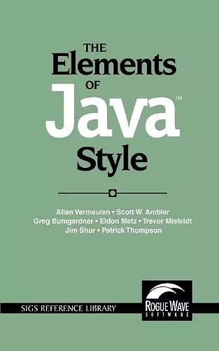 The Elements of Java™ Style cover