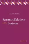 Semantic Relations and the Lexicon cover