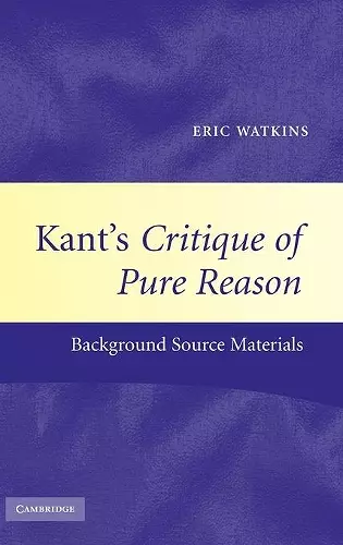 Kant's Critique of Pure Reason cover