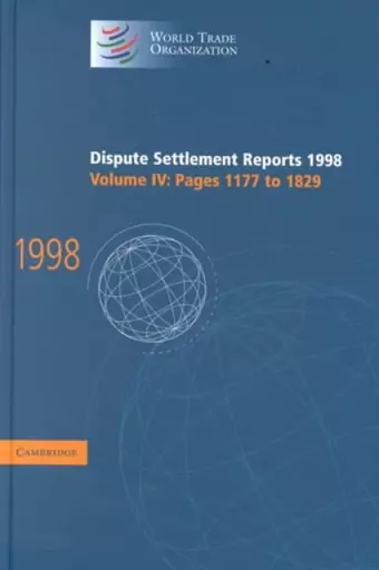 Dispute Settlement Reports 1998: Volume 4, Pages 1177-1829 cover