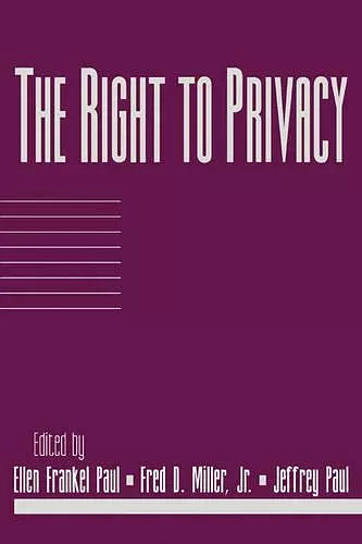 The Right to Privacy: Volume 17, Part 2 cover