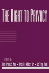 The Right to Privacy: Volume 17, Part 2 cover