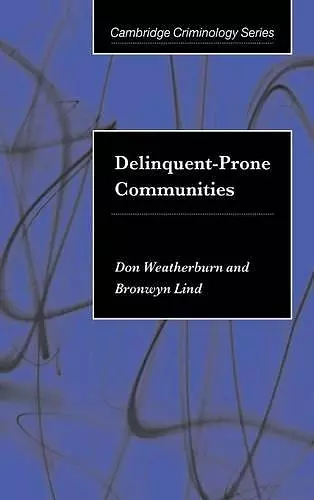 Delinquent-Prone Communities cover