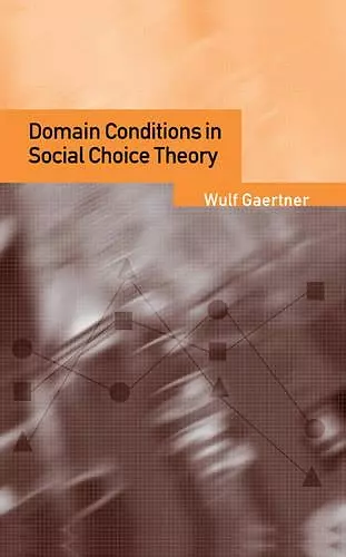 Domain Conditions in Social Choice Theory cover