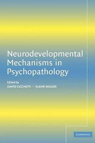 Neurodevelopmental Mechanisms in Psychopathology cover