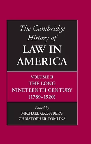 The Cambridge History of Law in America cover