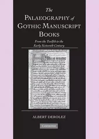 The Palaeography of Gothic Manuscript Books cover