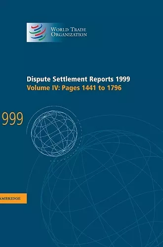 Dispute Settlement Reports 1999: Volume 4, Pages 1441-1796 cover