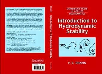 Introduction to Hydrodynamic Stability cover