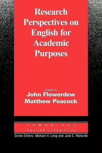 Research Perspectives on English for Academic Purposes cover