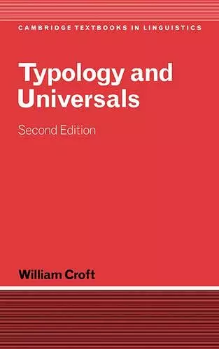 Typology and Universals cover