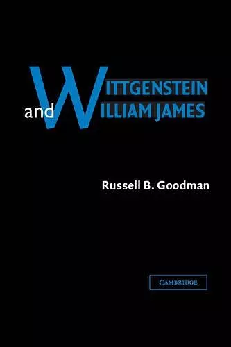 Wittgenstein and William James cover