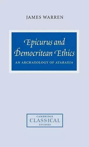 Epicurus and Democritean Ethics cover