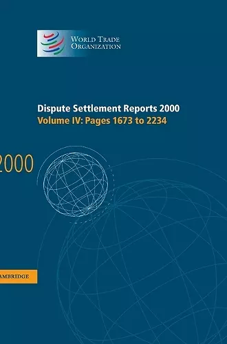 Dispute Settlement Reports 2000: Volume 4, Pages 1673-2234 cover