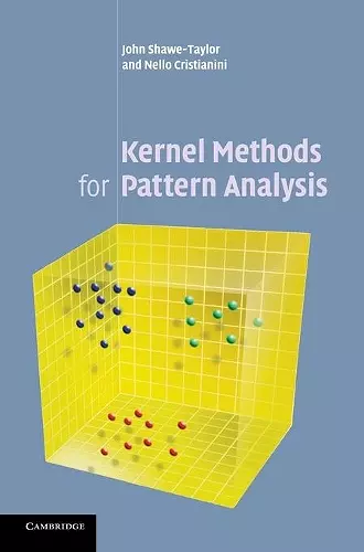 Kernel Methods for Pattern Analysis cover