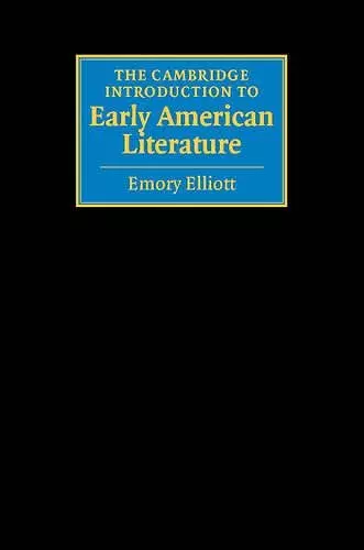 The Cambridge Introduction to Early American Literature cover