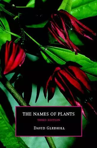 The Names of Plants cover