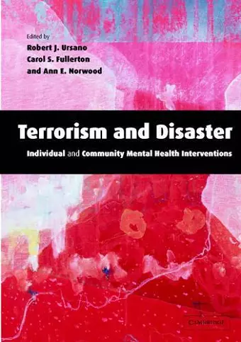 Terrorism and Disaster Hardback with CD-ROM cover