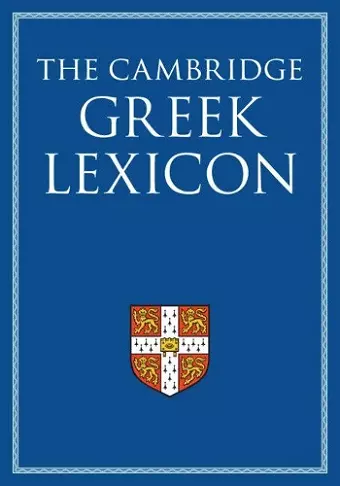 The Cambridge Greek Lexicon 2 Volume Hardback Set cover