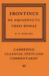 Frontinus: De Aquaeductu Urbis Romae cover