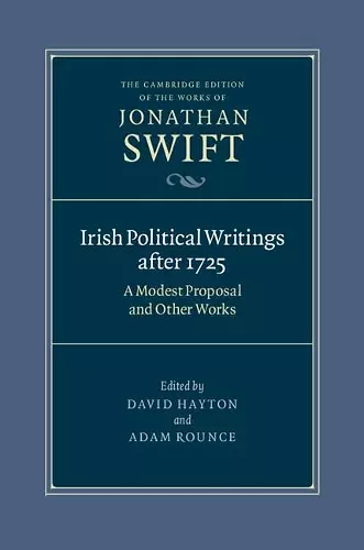 Irish Political Writings after 1725 cover