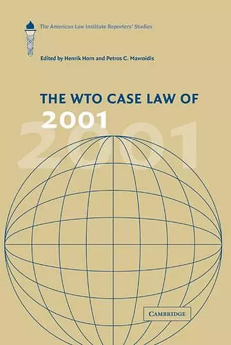 The WTO Case Law of 2001 cover