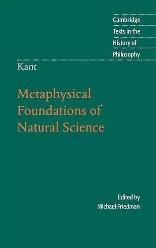 Kant: Metaphysical Foundations of Natural Science cover
