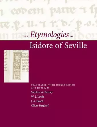 The Etymologies of Isidore of Seville cover