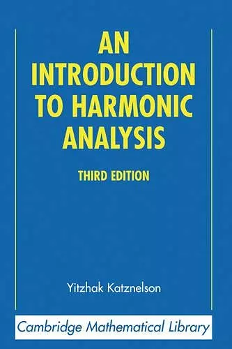 An Introduction to Harmonic Analysis cover