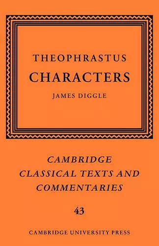 Theophrastus: Characters cover