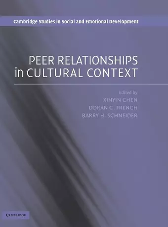 Peer Relationships in Cultural Context cover