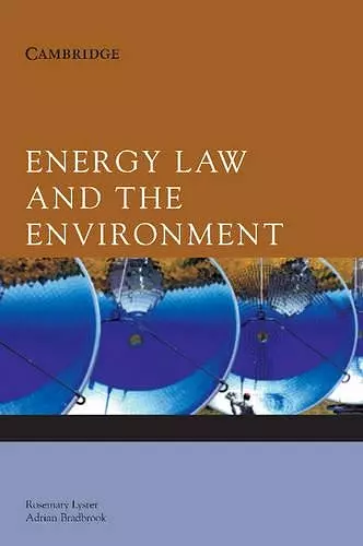 Energy Law and the Environment cover