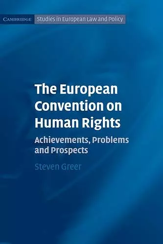 The European Convention on Human Rights cover