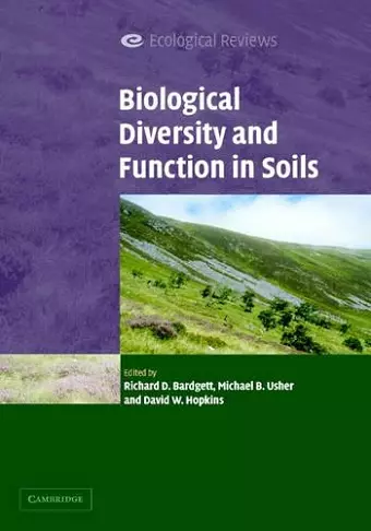 Biological Diversity and Function in Soils cover