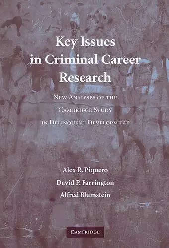 Key Issues in Criminal Career Research cover