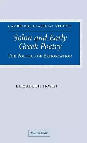 Solon and Early Greek Poetry cover