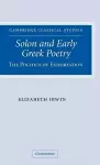 Solon and Early Greek Poetry cover