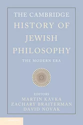 The Cambridge History of Jewish Philosophy cover