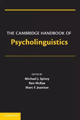 The Cambridge Handbook of Psycholinguistics cover