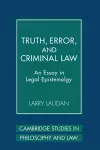 Truth, Error, and Criminal Law cover