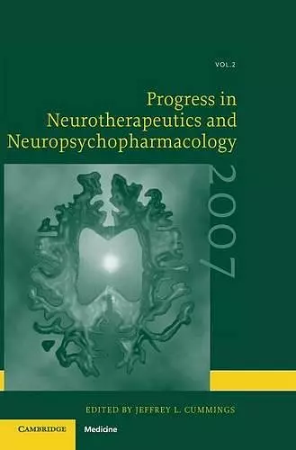 Progress in Neurotherapeutics and Neuropsychopharmacology: Volume 2, 2007 cover