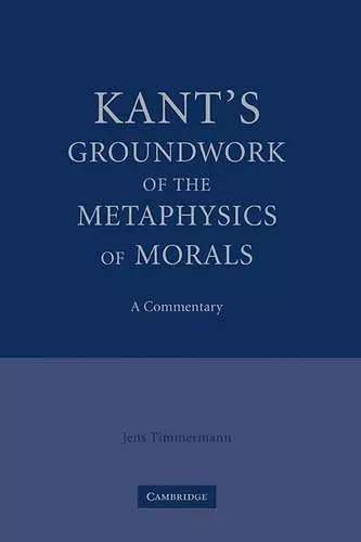 Kant's Groundwork of the Metaphysics of Morals cover