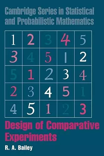 Design of Comparative Experiments cover