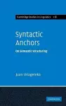Syntactic Anchors cover