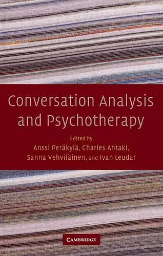 Conversation Analysis and Psychotherapy cover