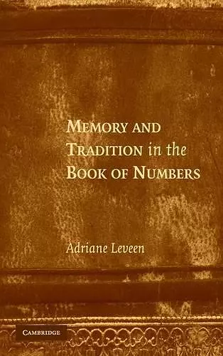 Memory and Tradition in the Book of Numbers cover
